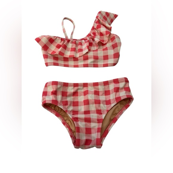 Crewcuts Kids Pink Gingham Bikini Swim Set in size 2 - Picture 1 of 4